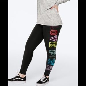 Pink Victoria’s Secret High Waist Cotton Leggings NWT